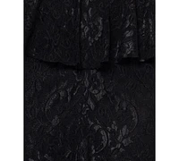 Betsy & Adam Women's Ruffle Tiered Lace Gown