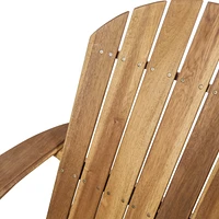 Acacia Wood Outdoor Adirondack Loveseat: Timeless Style and Comfort