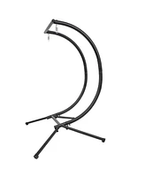 Outdoor Egg Chair Stand - Steel Stand for 2-Person Outdoor Egg Chairs - Black