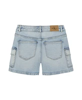 Calvin Klein Big Girls Denim Cargo Shorts