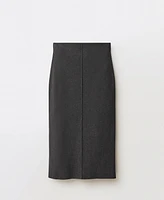 Mango Women's Wool-Blend Midi-Skirt