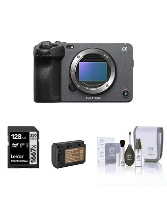 Sony Sony Alpha FX3 Full-Frame Cinema Line Camera Bundle, With 128GB Sd Card, Extra Battery With Usb-c Charging Port, Care Cleaning Kit for Digital Vi