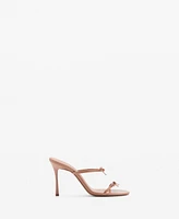 Mango Women's Bow Detail Strappy Heeled Sandals