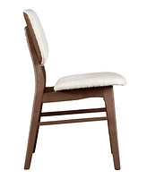 Furniture of America 2-Pc. Grove Boucle Fabric Padded Dining Chair Set