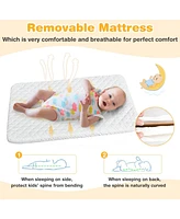 Gouun Adjustable Baby Bedside Crib with Large Storage