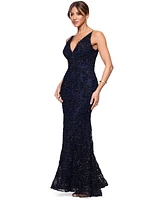 Xscape Women's Embellished Soutache Lace Sleeveless Gown