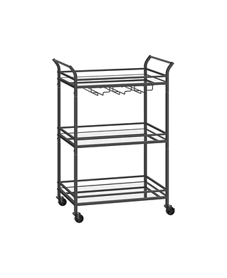 Bar Cart Home Bar Serving Cart for Stylish Entertaining and Storage