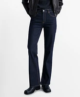 Mango Women's Straight-Fit Rinse-Wash Jeans