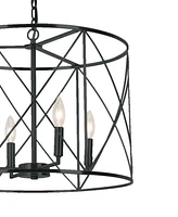 Dainolite 14" Metal Calah 4 Light Led Chandelier