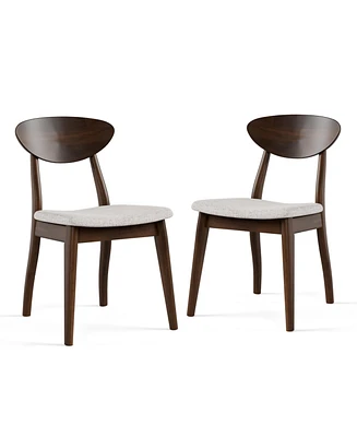 Furniture of America 2-Pc. Seban Solid Wood Dining Chair Set