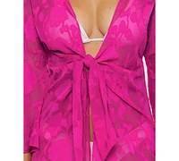 Becca Women's Victoria Garden Burnout Tunic Cover-Up