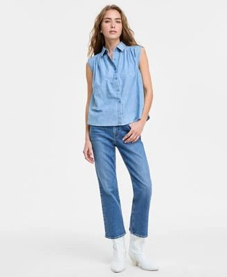 Levis Womens Gracen Sleeveless Blouse 725 High Rise Kick Flare Jeans