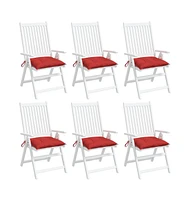 Chair Cushions 6 pcs Red 15.7"x15.7"x2.8" Oxford Fabric