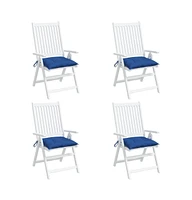 Chair Cushions 4 pcs Blue 15.7"x15.7"x2.8" Oxford Fabric
