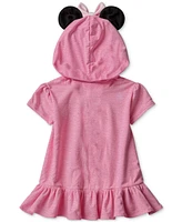 Disney Baby Girls Minnie Mouse Swimsuit, Hat & Hooded Cover-Up, 3 Piece Set