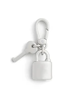 Coach Rhodium Collectible Signature Lock and Key Charms