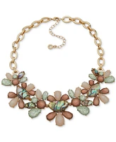 Anne Klein Gold-Tone Mixed Stone Statement Necklace, 16" + 3" extender