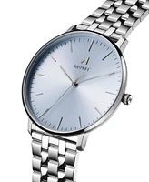 Mvmt Men's Legacy Slim Silver Tone Stainless Steel Bracelet Watch, 42mm