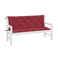 Garden Bench Cushions 2 pcs Wine Red 59.1"x19.7"x2.8" Oxford Fabric