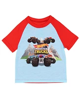 Hot Wheels Toddler Boy's Monster Trucks Toys Tossed Print Sleep Pajama Set Short