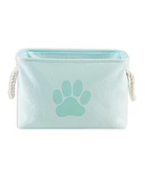 Bone Dry Collapsible Pet Storage Bin with Rope Handles Solid Paw Print