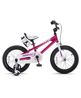 RoyalBaby Freestyle 5 Kids 12 Inch Bike with Training Wheels, Fuchsia