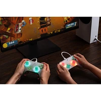 8Bitdo Ultimate Mini Wired Controller with Rgb Ring, Hall Effect Joysticks and Triggers for Xbox, Windows - Translucent Pink