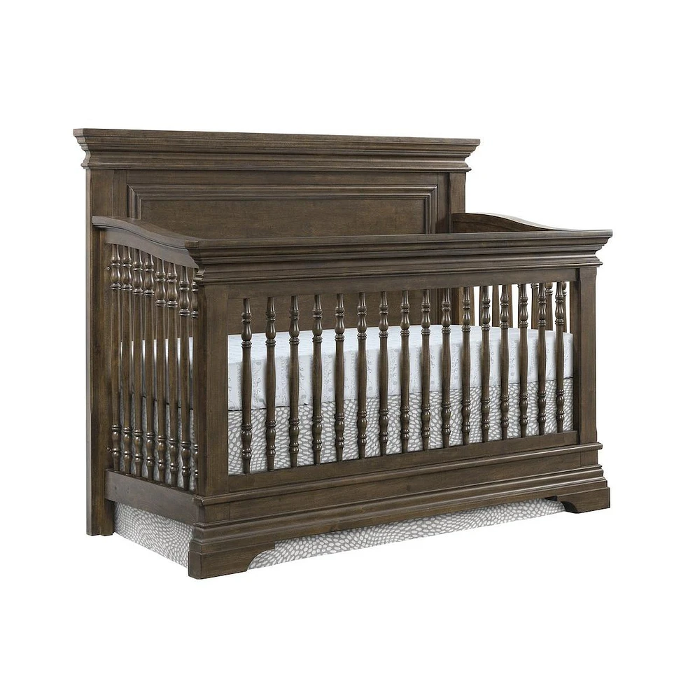 Westwood Design Olivia Traditional Wood Convertible Crib in Rosewood Brown