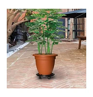 Plant Trolley with Wheels Diameter 11.8" Black 374.8 lb