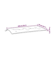 Garden Bench Cushions 2 pcs Taupe 39.4"x19.7"x2.8" Oxford Fabric