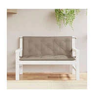 Garden Bench Cushions 2 pcs Taupe 47.2"x19.7"x2.8" Oxford Fabric