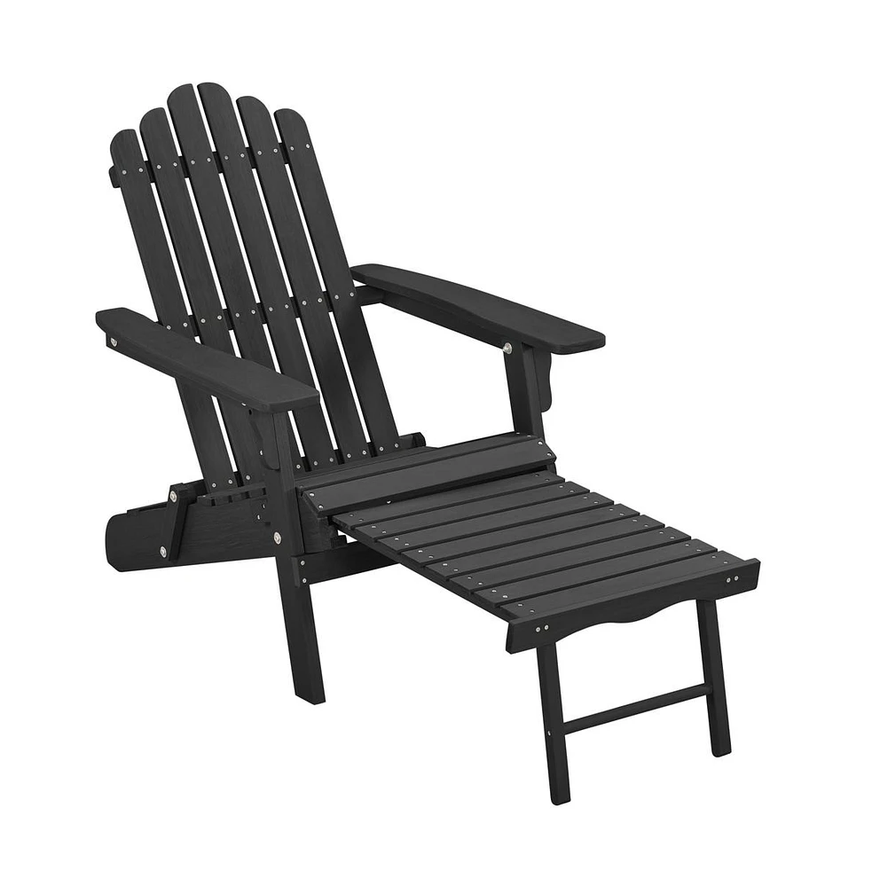 Yaheetech Folding Adirondack Chair with Adjustable Backrest