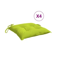 Pallet Cushions 4 pcs Bright Green 19.7"x19.7"x2.8" Oxford Fabric