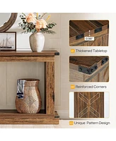 Tribesigns 63-Inch Console Table, Farmhouse Wood Sofa Table Behind Couch, 2-Tier Narrow Entryway Table with Storage, Entry Table for Entrance, Hallway