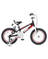 RoyalBaby Space No. 1 Freestyle 16" Kids Bicycle Bike w/Dual Brakes, Training Wheels, Kickstand, and Water Bottle for Boys & Girls Ages 4 to 7, Black