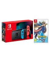 Nintendo Switch 32GB Neon with Pokemon Sword Bundle