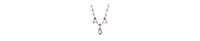 2028 Pink Beaded Briolette Pendant Necklace