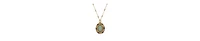 2028 14K Gold Dipped Green Oval Necklace