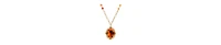 2028 Oval Acrylic Topaz Pendant Necklace