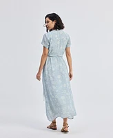 Reistor Women's Maxi Wrap Dress Florals