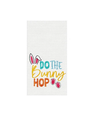 Do The Bunny Hop" Easter Rabbit Spring Theme Kitchen Dishtowel