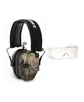 Walker's Razor Slim Shooting Muffs (Kryptek Camo) with Otg Safety Glasses