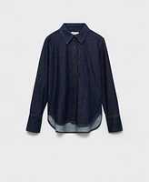 Mango Women's Rinse-Wash Denim Shirt