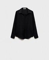 Mango Women's Regular-Fit Linen Shirt