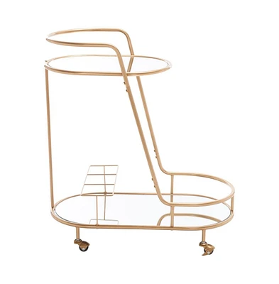 Midas 2 Tier Oval Bar Cart