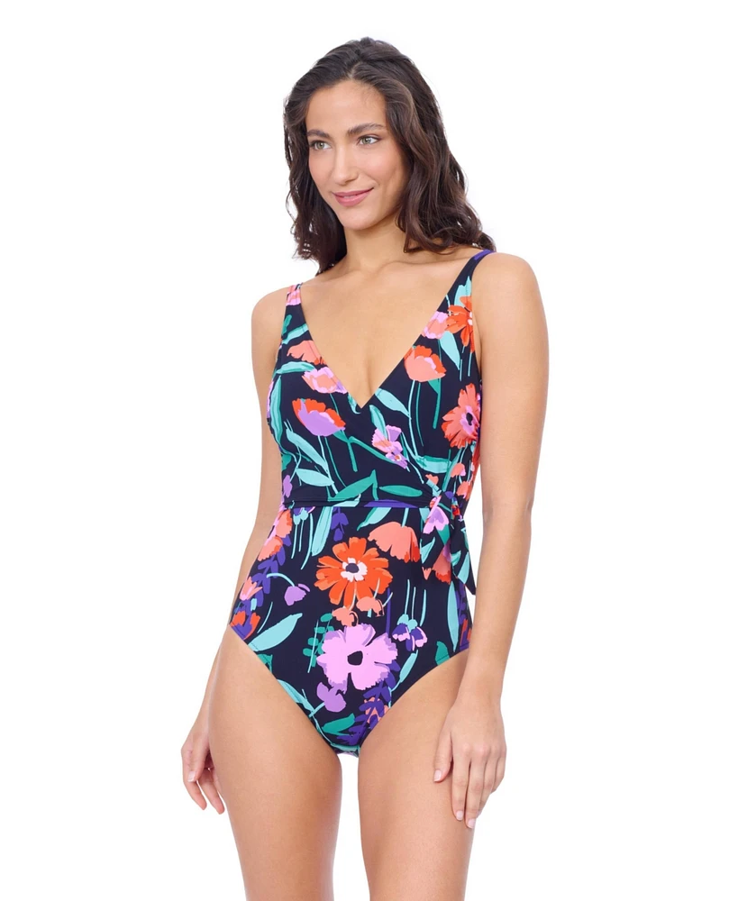 Marguerite V Neck Ruffle Surplice Swimdress