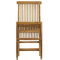 Hyannis Solid Teak Wood Folding Chairs - Outdoor Wooden Patio Chairs - Foldable - Light Wood Stain Finished - Set of 2