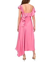 Parker Women's The Bridgette Ruffle-Trim Asymmetric-Hem Dress