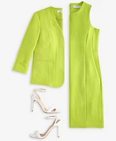 Kasper Womens Cardigan Sheath Dress Regular Petite
