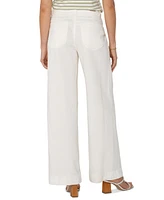 Liverpool Los Angeles Petite Hannah Utility-Detail Flare-Leg Pants